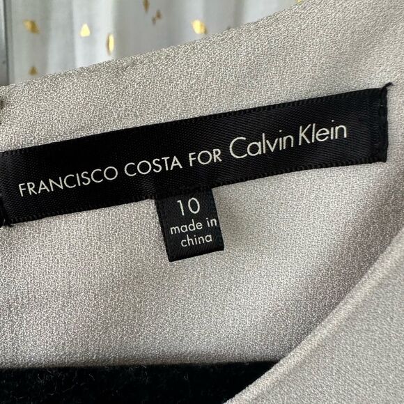 Francisco Costa Calvin Klein Collab Color Block Keyhole Sheath Dress 10 - Picture 4 of 5